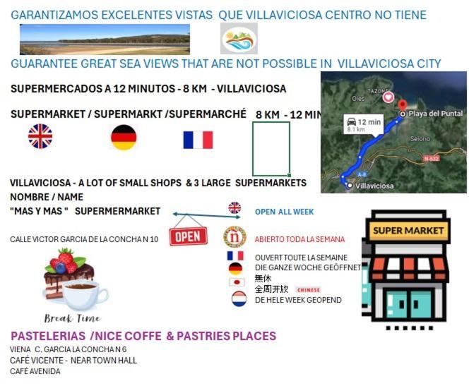 Playa Del Puntal Villaviciosa Asturias Lujo Primera Linea Playa Eksteriør billede